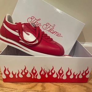 YG 4HUNNID The Flame Block Runner Sneakers in Red
